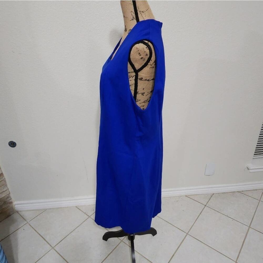 TALBOTS sleeveless midi blue sheath dress plus size 20 - Picture 2 of 5
